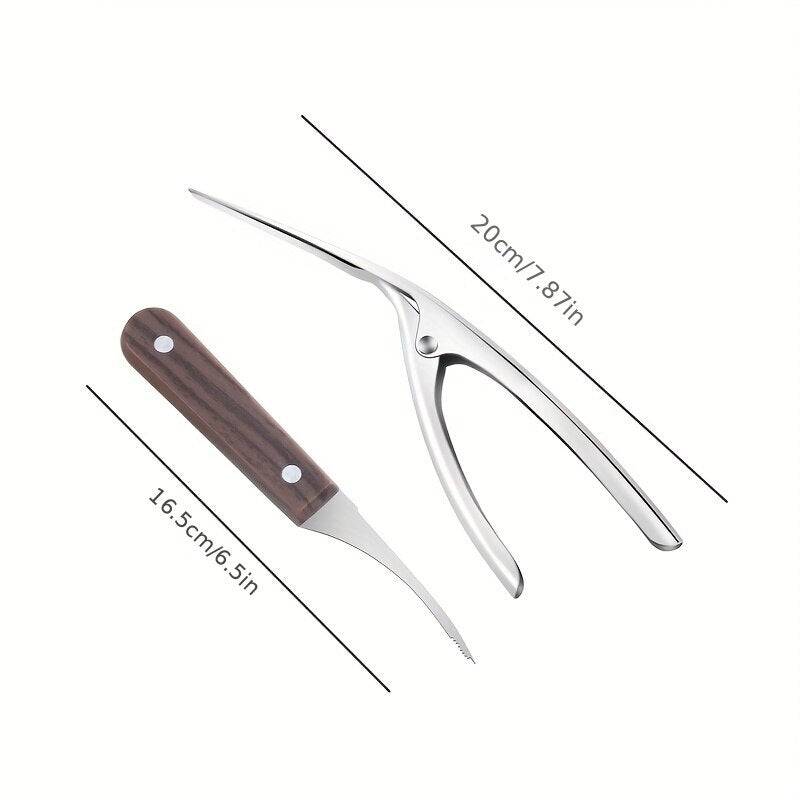 Stainless Steel Shrimp Stripper Shrimp Line Remover Peeler Cleaning Peeling Seafood Tools Kitchen Accessories 2 pcs - Culinarywellbeing