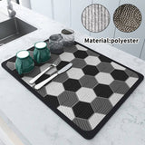 Kitchen Dish Drying Mat Absorbent Drain Pad Kitchen Rugs - Culinarywellbeing