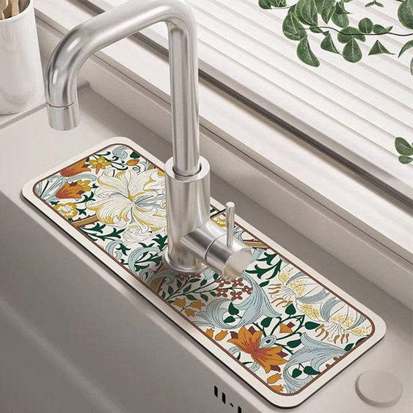 TheWellBeing™Classic Sink Faucet Drain Pad Table Mat Toilet Diatom Mud Absorbent Pad Non-slip Anti-mildew Mat for Kitchen Countertop Dining - Culinarywellbeing