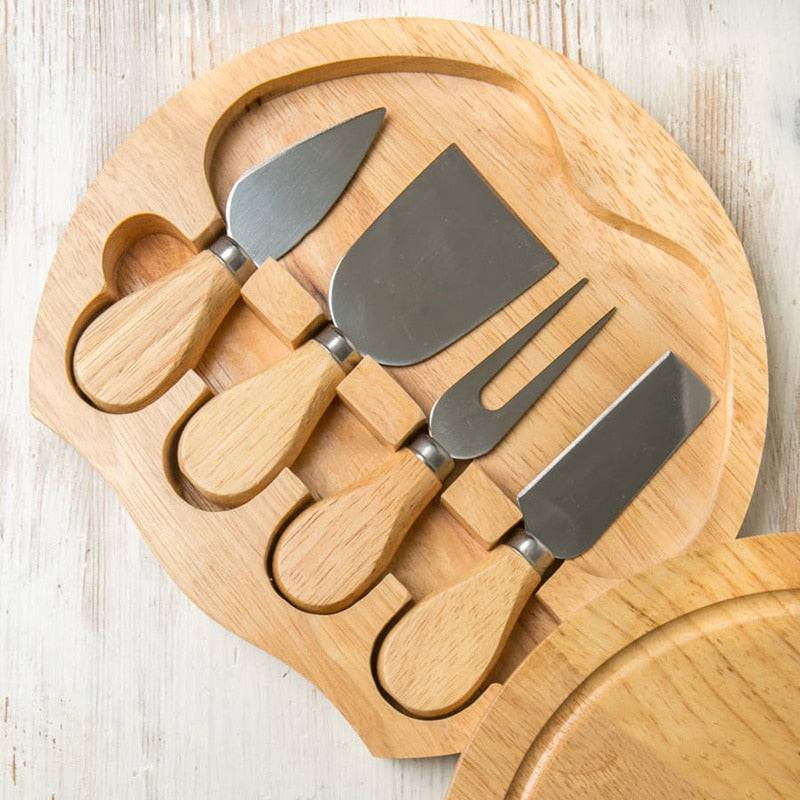 Wood Handle Sets Oak Bamboo Cheese Cutter Knife Slicer Kit Kitchen Che4 Cheese Knives Set-Mini Knife, Butter Knife, Spatula &amp; Fork 

 
 Made of professional gauge stainless steel and wooden handle, this Cheese Knives is the perfectTheWellBeing1Wood Handle Sets Oak Bamboo Cheese Cutter Knife Slicer Kit Kitchen Cheedse CutterCulinaryWellBeing