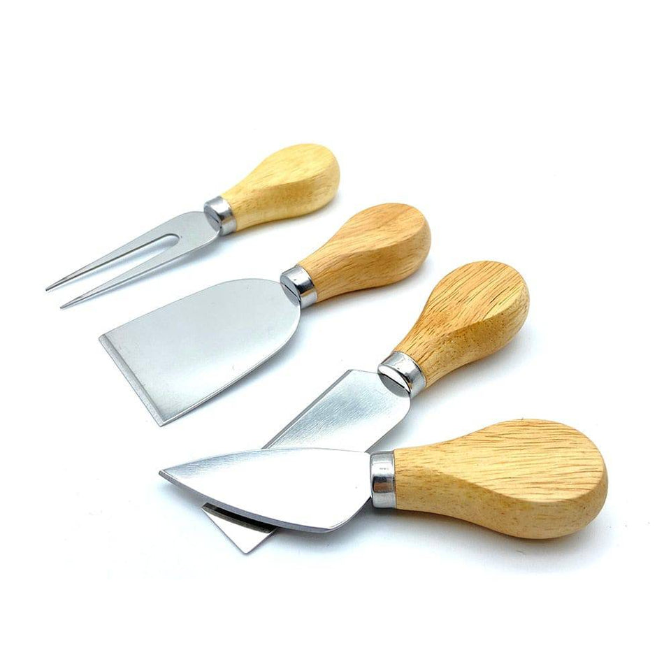 Wood Handle Sets Oak Bamboo Cheese Cutter Knife Slicer Kit Kitchen Che4 Cheese Knives Set-Mini Knife, Butter Knife, Spatula &amp; Fork 

 
 Made of professional gauge stainless steel and wooden handle, this Cheese Knives is the perfectTheWellBeing1Wood Handle Sets Oak Bamboo Cheese Cutter Knife Slicer Kit Kitchen Cheedse CutterCulinaryWellBeing