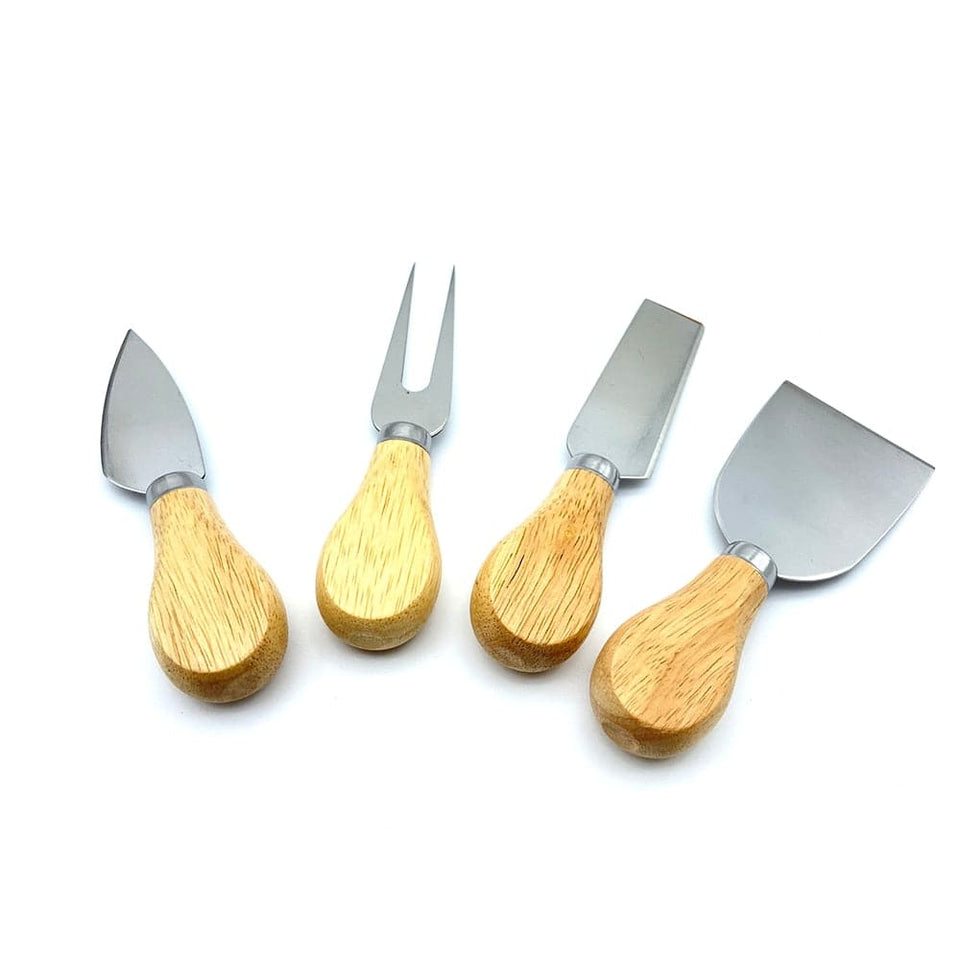 Wood Handle Sets Oak Bamboo Cheese Cutter Knife Slicer Kit Kitchen Che4 Cheese Knives Set-Mini Knife, Butter Knife, Spatula &amp; Fork 

 
 Made of professional gauge stainless steel and wooden handle, this Cheese Knives is the perfectTheWellBeing1Wood Handle Sets Oak Bamboo Cheese Cutter Knife Slicer Kit Kitchen Cheedse CutterCulinaryWellBeing