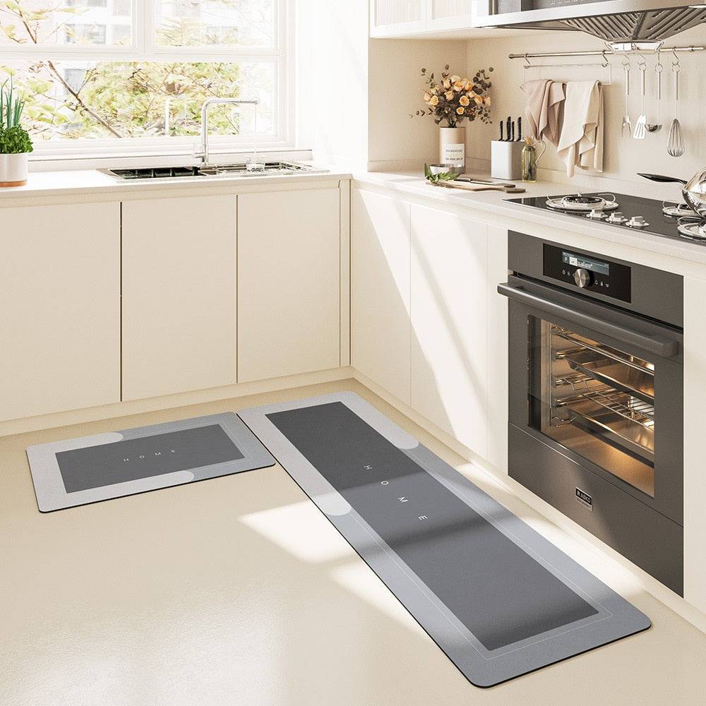 Super Absorbent Kitchen Floor Mat Diatom Mud Pad Bath Pad Anti-Slip Carpet Kitchen Mats Wipeable Wash Long Strip Carpet - Culinarywellbeing