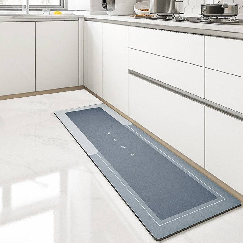 Super Absorbent Kitchen Floor Mat Diatom Mud Pad Bath Pad Anti-Slip CaKitchen floor mat, family entrance door, bedroom, living room, rectangular area, carpet, hall decoration, carpet, bathroom anti-slip mat
 Material: diatom mud
 Back:TheWellBeing1Super Absorbent Kitchen Floor Mat Diatom Mud Pad Bath Pad Anti-Slip Carpet Kitchen Mats Wipeable Wash Long Strip CarpetCulinaryWellBeing
