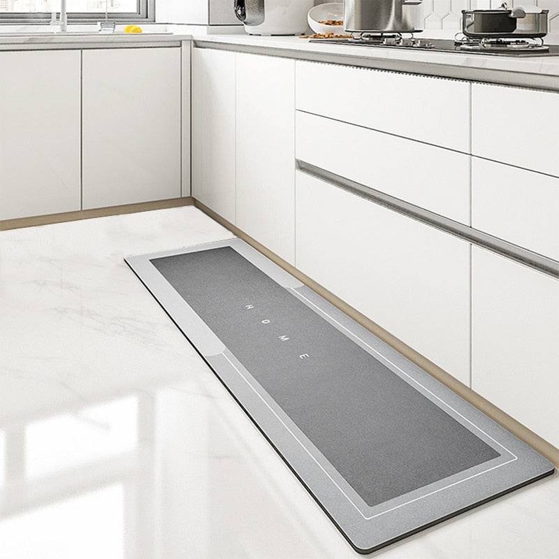 Super Absorbent Kitchen Floor Mat Diatom Mud Pad Bath Pad Anti-Slip CaKitchen floor mat, family entrance door, bedroom, living room, rectangular area, carpet, hall decoration, carpet, bathroom anti-slip mat
 Material: diatom mud
 Back:TheWellBeing1Super Absorbent Kitchen Floor Mat Diatom Mud Pad Bath Pad Anti-Slip Carpet Kitchen Mats Wipeable Wash Long Strip CarpetCulinaryWellBeing