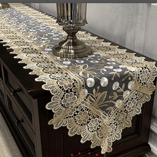 Oval Tablecloth Tassel Flag Dust Cover Modern Dining Table Cover Embroidered Tea Table Cloth Lace TV Cabinet Covers - Culinarywellbeing