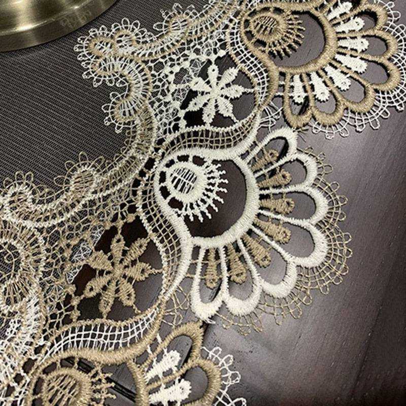 Dining Table Cover -Embroidered Tea Table Cloth Lace TV Cabinet Covers
