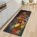 Seasoning Kitchen Mat Home Entrance Doormat Hallway Bedroom Living Roo1. Type: Polyester cloth single-sided printing, non-slip.2. Soft to the touch, fluffy and delicate, does not fade.3. Can be washed or machine washed, wear-resistant.TheWellBeing1Seasoning Kitchen Mat Home Entrance Doormat Hallway Bedroom Living Room Decoration Floor Carpet Balcony Anti-Slip Long RugCulinaryWellBeing