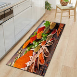 Seasoning Kitchen Mat Home Entrance Doormat Hallway Bedroom Living Roo1. Type: Polyester cloth single-sided printing, non-slip.2. Soft to the touch, fluffy and delicate, does not fade.3. Can be washed or machine washed, wear-resistant.TheWellBeing1Seasoning Kitchen Mat Home Entrance Doormat Hallway Bedroom Living Room Decoration Floor Carpet Balcony Anti-Slip Long RugCulinaryWellBeing