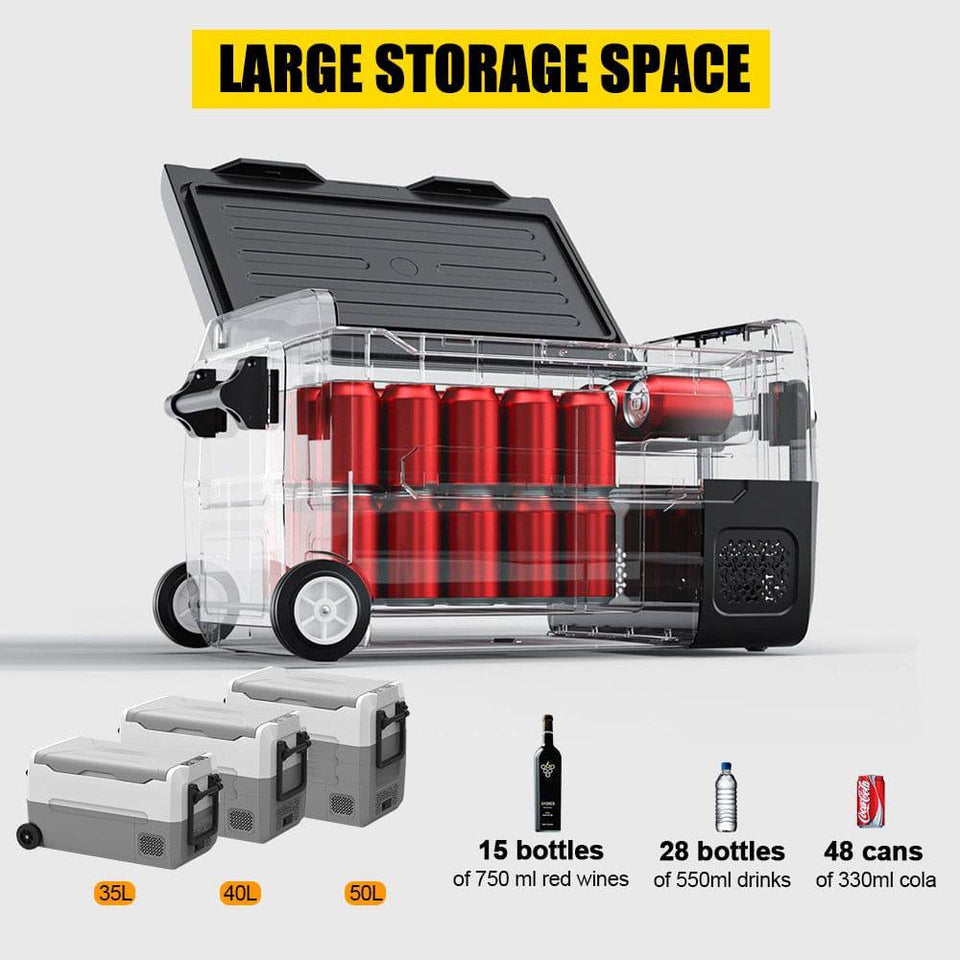 Refrigerator Compressor Camping Car Fridge Fishing Cool Box With Wheels - Culinarywellbeing