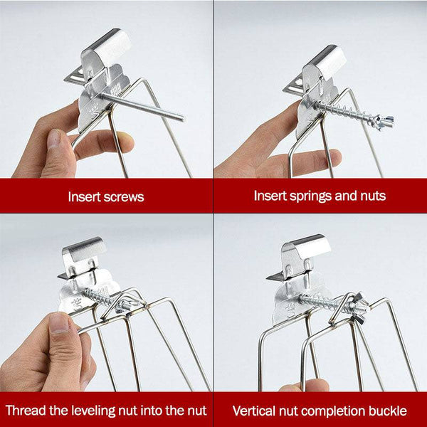 Practical Chicken Roast Duck Clip Stainless Steel Oven Grill BBQ Tool Skewers Grilled Fish Clip Hook With Screw Barbecue - Culinarywellbeing