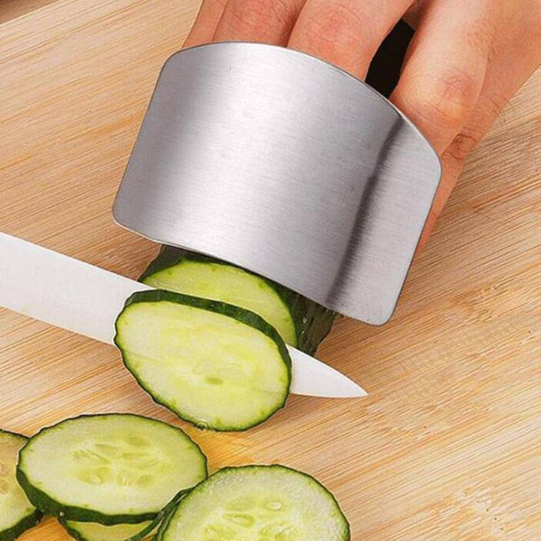 Stainless Steel Finger Guard Safety Vegetable Cutter Hand Guard Tool Kitchen Cut Finger Protector Tool - Culinarywellbeing