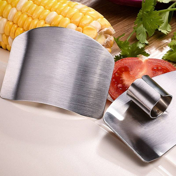 Stainless Steel Finger Guard Safety Vegetable Cutter Hand Guard Tool Kitchen Cut Finger Protector Tool - Culinarywellbeing