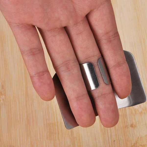 Stainless Steel Finger Guard Safety Vegetable Cutter Hand Guard Tool Kitchen Cut Finger Protector Tool - Culinarywellbeing