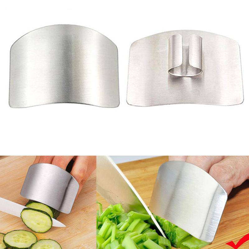 Stainless Steel Finger Guard Safety Vegetable Cutter Hand Guard Tool Kitchen Cut Finger Protector Tool - Culinarywellbeing