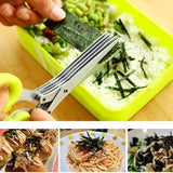 Muti-Layers Kitchen Scissors Stainless Steel Vegetable Cutter Scallion Herb Laver Spices cooking Tool Cut - Culinarywellbeing