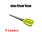 Muti-Layers Kitchen Scissors Stainless Steel Vegetable Cutter Scallion Herb Laver Spices cooking Tool Cut - Culinarywellbeing