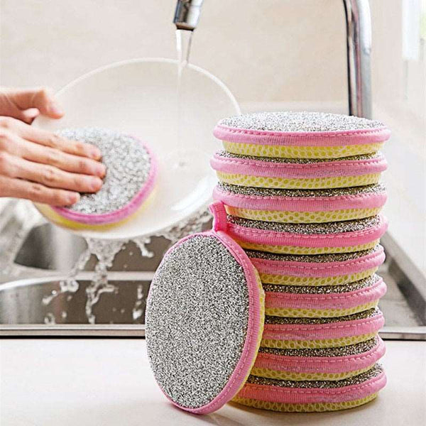 Dual-Sided Dishwashing Sponge: Household Kitchen Cleaning Tool - Culinarywellbeing