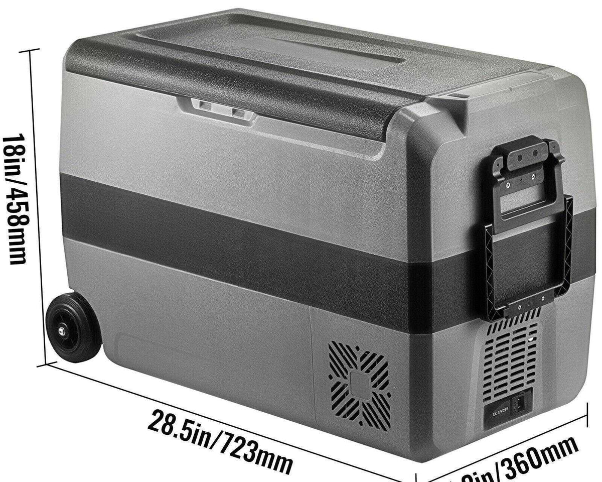 Portable Car Fridge Mini Refrigerator Freezer With Wheel and Handle 12/24V DC 100-240 AC for Camping Picnics - Culinarywellbeing