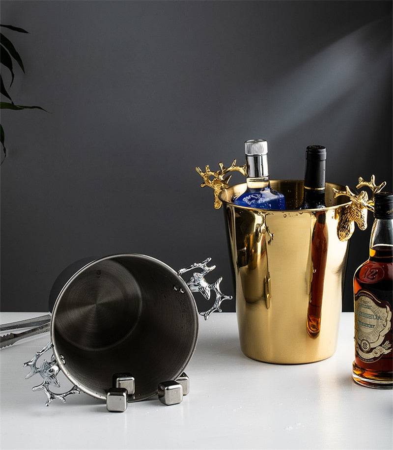 Noble Luxury ice bucket 304 Stainless steel golden hammer patternTheWellBeing1Noble Luxury ice bucket 304 Stainless steel golden hammer patternCulinaryWellBeing