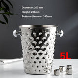 Noble Luxury ice bucket 304 Stainless steel golden hammer pattern - Culinarywellbeing