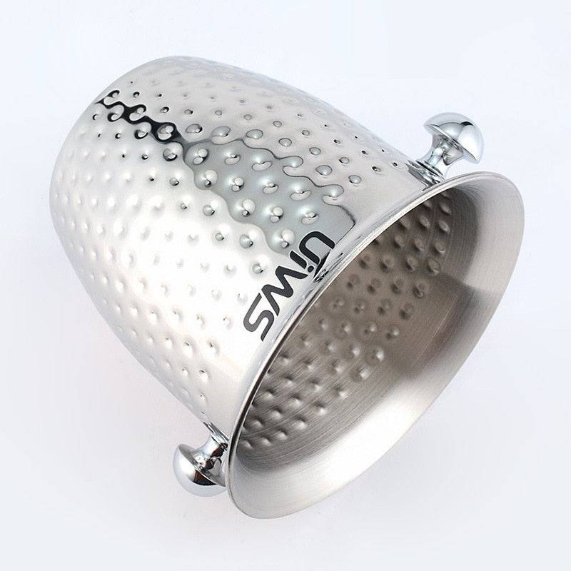 Luxury Stainless Steel Hammer Ice Bucket 5.0L Horn Shaped Beer Bucket Party Gathering Chilled Champagne Bucket - Culinarywellbeing