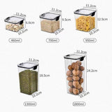 Sealed plastic food storage box cereal candy Dried jars with lid fridge storageTank containers household items kitchen organizer - Culinarywellbeing