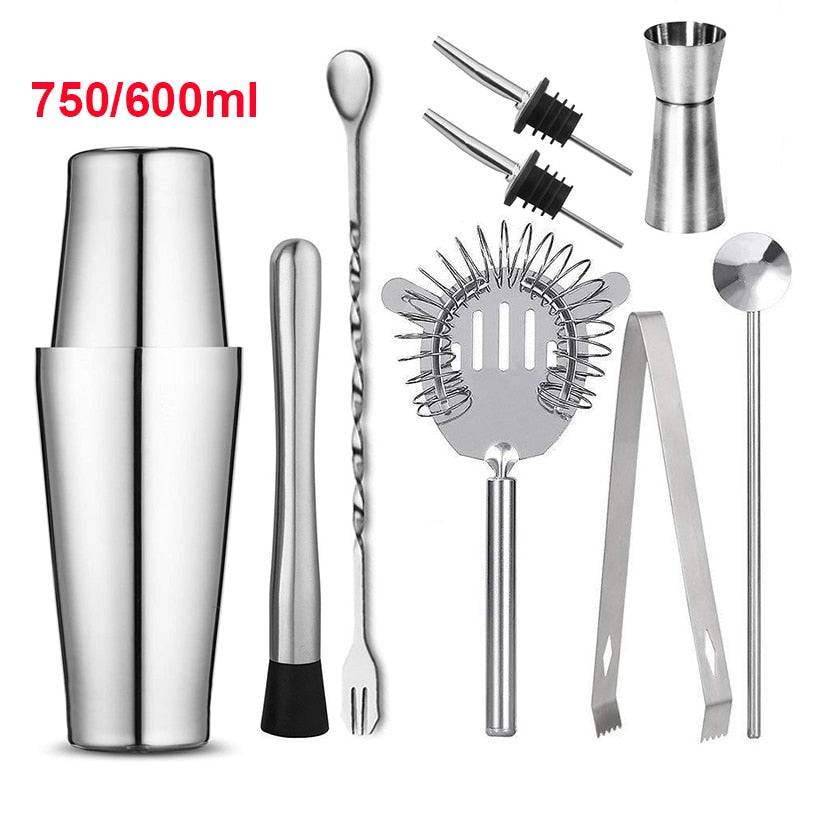 Stainless Steel Cocktail Shaker Mixer Wine Martini Boston Shaker For Bartender Drink Party Bar Tools 550ML/750ML - Culinarywellbeing