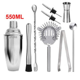 Stainless Steel Cocktail Shaker Mixer Wine Martini Boston Shaker For Bartender Drink Party Bar Tools 550ML/750ML - TheWellBeing1