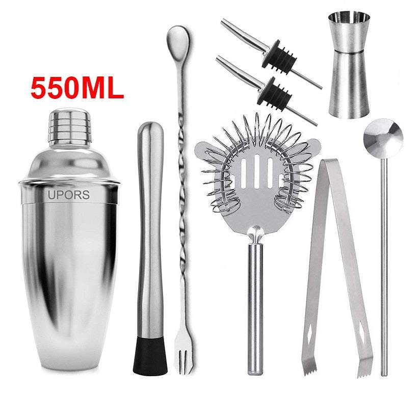 Stainless Steel Cocktail Shaker Mixer Wine Martini Boston Shaker For Bartender Drink Party Bar Tools 550ML/750ML - TheWellBeing1
