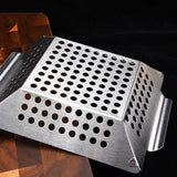 Stainless Steel Grill Pan Grilling Basket For More Vegetable Meat Grill Basket Tray BBQ Gadget - Culinarywellbeing