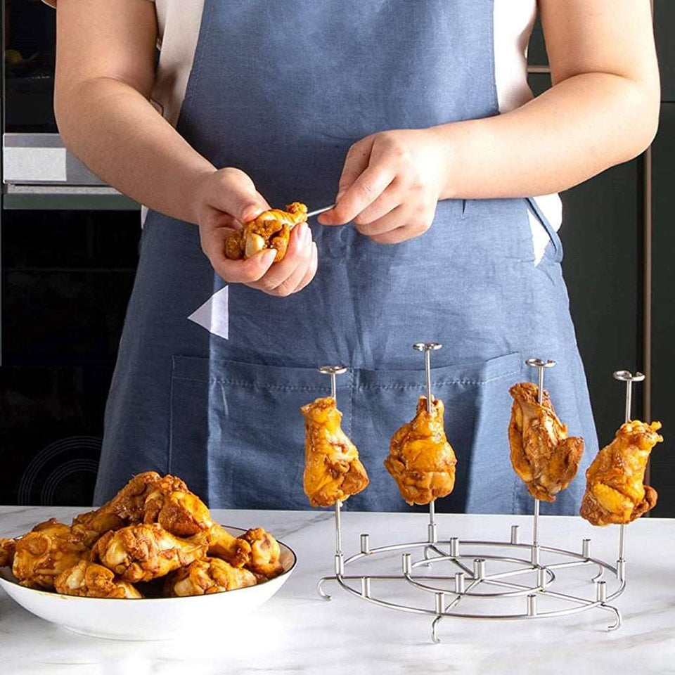 Air Fryer Rack Accessories BBQ Grill Tray Basket Stand Roasting Meat FMetal Material: Non-stick air fryer rack is made of food made 304 stainless steel, durable, not easy to rust and deform.Heat Resistant: Barbecue air fryer grill is hTheWellBeing1Air Fryer Rack Accessories BBQ Grill Tray Basket Stand Roasting Meat Food Holder ToolCulinaryWellBeing