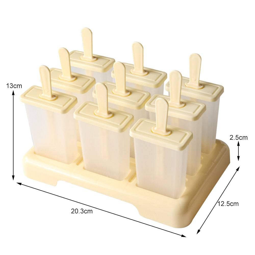 Ice Box with Plastic Stick Ice-lolly Mold Ice Cube Tray - Culinarywellbeing