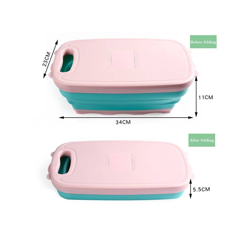 TheWellBeing™ 9-in-1 Folding Cutting Board Set with Vegetable Filter Basin Slicer Cutter - Kitchen Small Tools - Culinarywellbeing