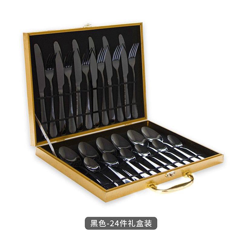 Stainless Steel Knife Forks Spoons Cutlery Set Kitchen Silverware HousTheWellBeing1Stainless Steel Knife Forks Spoons Cutlery Set Kitchen Silverware Household Cutlery Set Tableware Sets dinnerware setCulinaryWellBeing