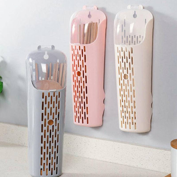 Plastic Kitchen Cutlery Storage Box Utensil Holder Knife Fork Spoon Chopsticks Drying Rack Organizer Tableware Drainer - Culinarywellbeing