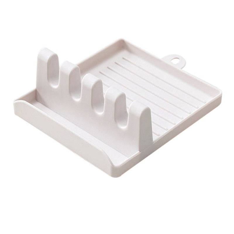 Spoon holders kitchen accessories fork spatula rack storage organizer utensils in white plastic.