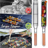 Portable BBQ Grilling Basket Stainless Steel Nonstick Barbecue Grill Basket Tools Grill Mesh for Meat Hamburger Barbecue Tools - Culinarywellbeing