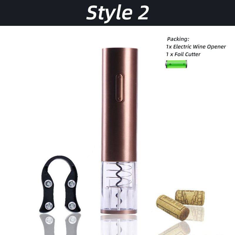 Automatic Wine Bottle Opener Reusable Corkscrew With Foil Cutter - Culinarywellbeing