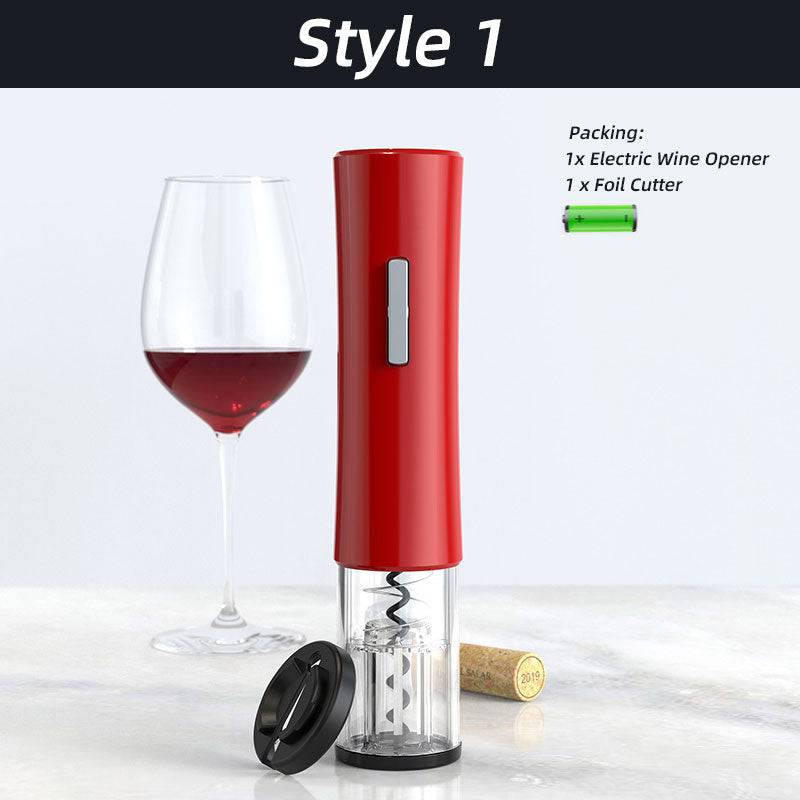 Automatic Wine Bottle Opener Reusable Corkscrew With Foil Cutter - Culinarywellbeing