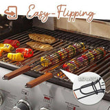 Camping BBQ Grilling Basket Charcoal grill Outdoors Grill tools Portable Nonstick Roasting  meat - Culinarywellbeing