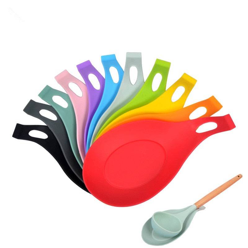 Silicone Insulation Spoon Rest Heat Resistant Placemat Drink Glass CoaKitchen Storage Rack Tool Aid Home OrganizerTemperature resistance up to -40--230 degreeDurableEasy to cleanDishwasher safetySpecification:Size: 19.5 × 9.5cmMaterialTheWellBeing1Silicone Insulation Spoon Rest Heat Resistant Placemat Drink Glass Coaster Tray Spoon Pad Eat Mat Pot HolderCulinaryWellBeing