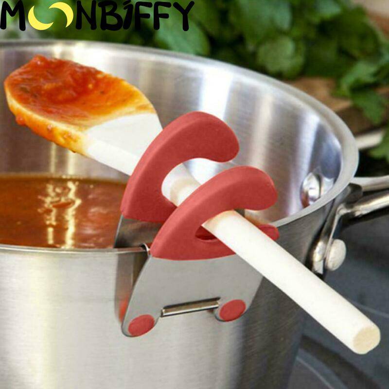 Stainless Steel Pot Side Clips Anti-scalding Spoon Holder - Culinarywellbeing