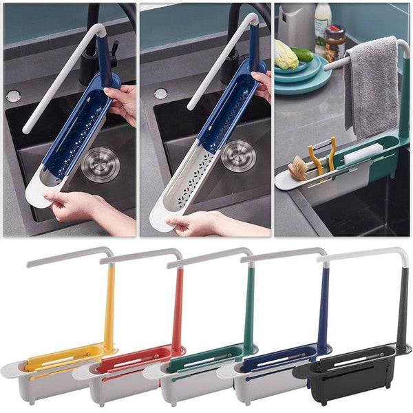 Telescopic Sink Shelf Kitchen Sinks Organizer Soap Sponge Holder Sink Material: PPColor: yellow red green blue blackSize: 32x27cmProduct includes: 1 storage basketnotes:There may be errors in the size measured by hand, within the rangeTheWellBeing1Telescopic Sink Shelf Kitchen Sinks Organizer Soap Sponge Holder Sink Drain Rack Storage Basket Kitchen Gadgets Accessories ToolCulinaryWellBeing