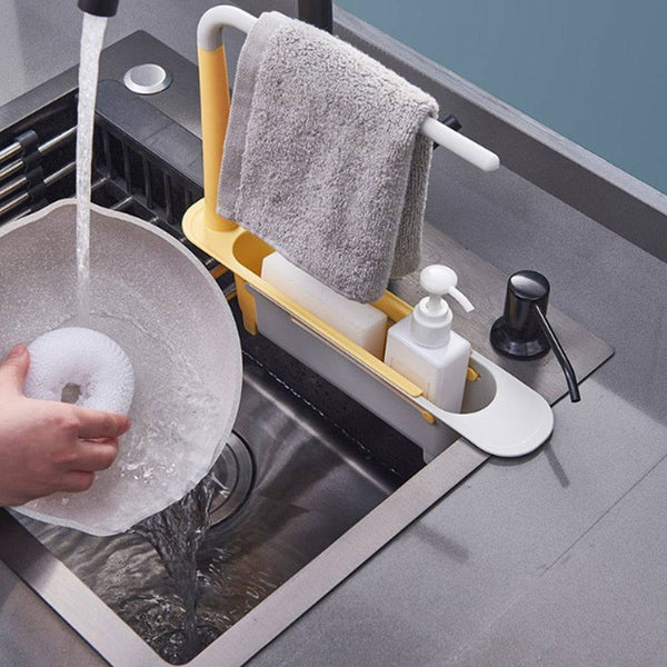 Telescopic Sink Shelf Kitchen Sinks Organizer Soap Sponge Holder Sink Material: PPColor: yellow red green blue blackSize: 32x27cmProduct includes: 1 storage basketnotes:There may be errors in the size measured by hand, within the rangeTheWellBeing1Telescopic Sink Shelf Kitchen Sinks Organizer Soap Sponge Holder Sink Drain Rack Storage Basket Kitchen Gadgets Accessories ToolCulinaryWellBeing