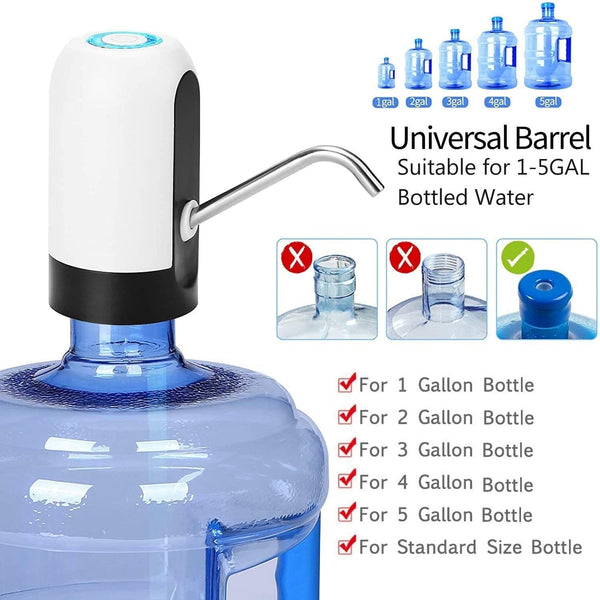 Water Bottle Pump USB Charging Auto Switch Drinking Dispenser Charging Water Pump One Click Auto Switch Drink Pump Dispenser - Culinarywellbeing