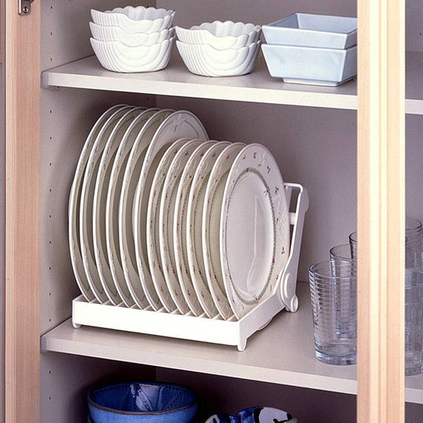 Kitchen Foldable Dish Rack Stand Holder Bowl Plate Organizer Tray Drainer Shelf - Culinarywellbeing