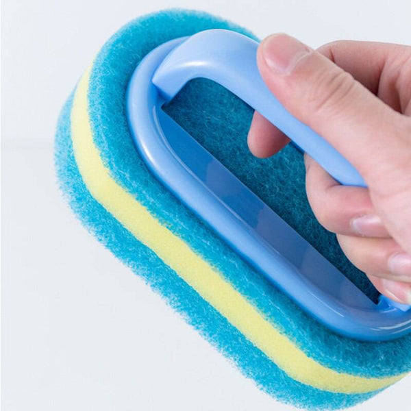 Multipurpose Cleaning Brush with Handle Thick Sponge - Culinarywellbeing