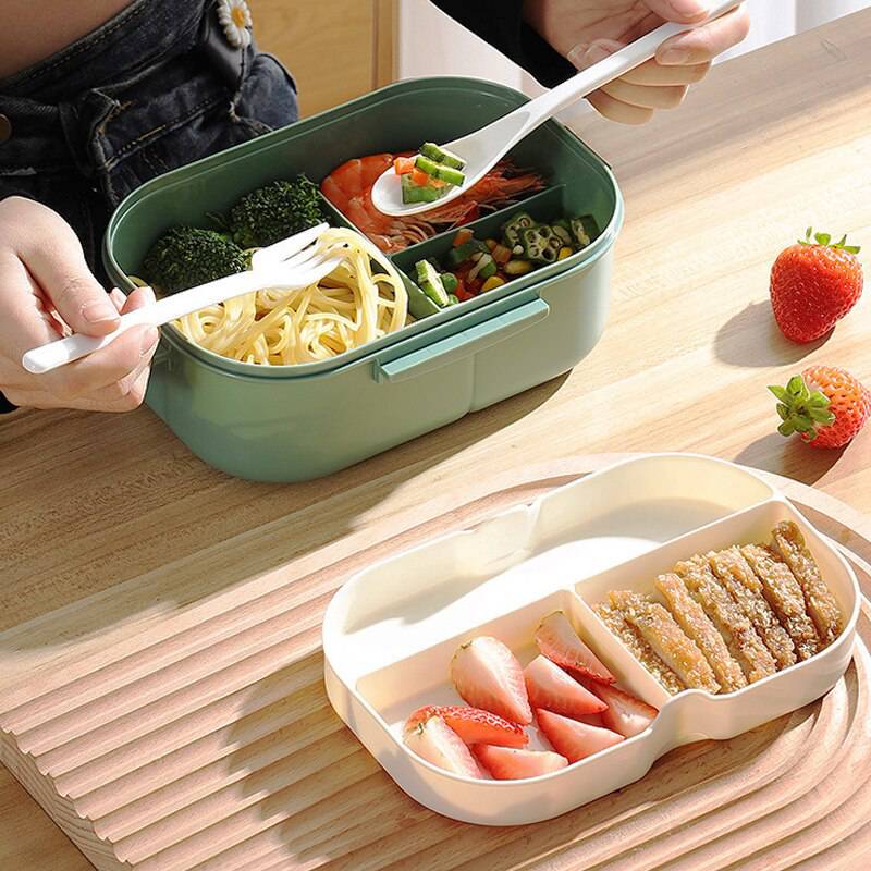 TheWellBeing™ Single Double-layer Lunch Box Portable Compartmentsuitable for students, office workers with lunch, field trips to keep food and fruit fresh
1. Microwaveable, do not put the top and divider together (no more than 3 TheWellBeing1TheWellBeing™ Single Double-layer Lunch Box Portable CompartmentCulinaryWellBeing