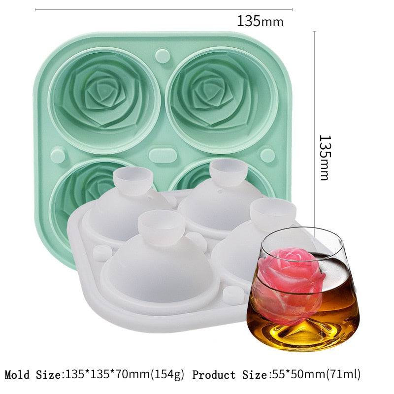 TheWellBeing™ 3D Rose Ice Molds - Culinarywellbeing